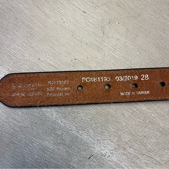 Nocona Studded Leather Belt - Picture 3 of 4